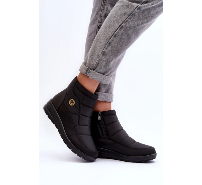 Dámské zimní boty s podšívkou černé Helis