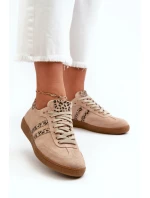 Zazoo N1068 Semišové Nízké Dámské Tenisky Beige