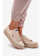 Dámské tenisky s pletením model 21693309 Béžové - Lee Cooper
