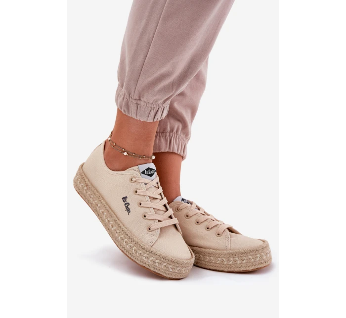 Dámské tenisky s pletením model 21693309 Béžové - Lee Cooper