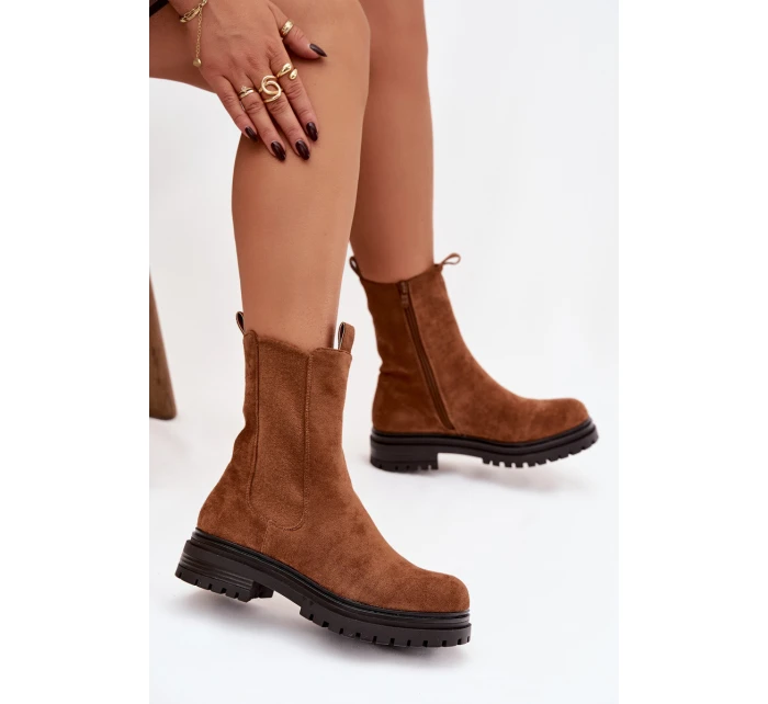 Dámské boty na zip Camel model 21758928 - Boto