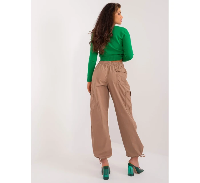 Spodnie model 19716219 jasny brązowy - FPrice Spodnie model 19716219 jasny brązowy - FPrice