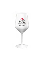 MEZINÁRODNÍ DEN ŽÍZNĚ - bílá nerozbitná sklenice na víno 470 ml