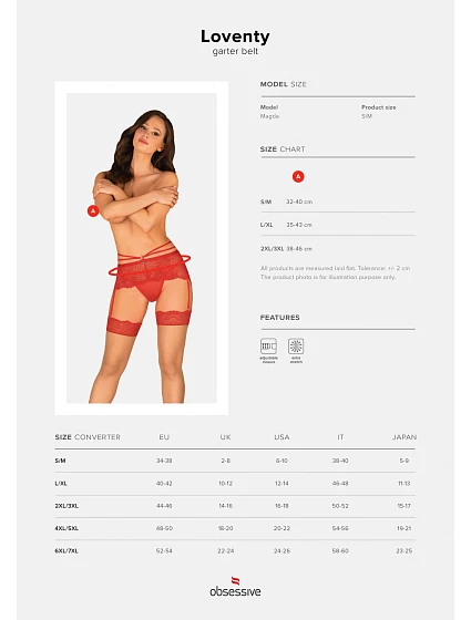 podvazkový pás garter belt  model 16982001 - Obsessive
