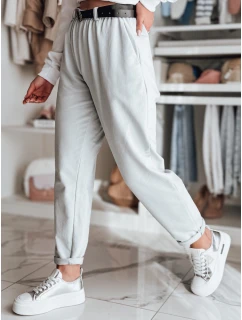 Dámské kalhoty chinos s páskem TAILANDI světle šedá FashionStreet UY2553