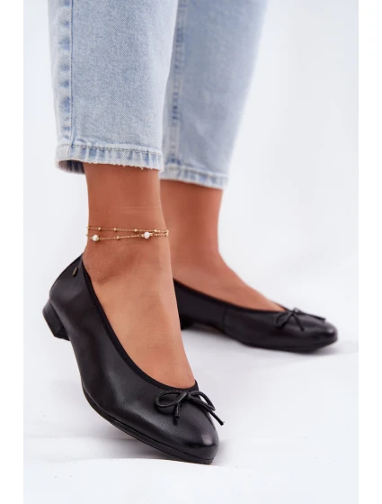 Kožené Baletky Dámské model 21695053 Černé - Maciejka