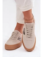 Dámské tenisky s vložkami z kůže Big Star šedé model 22040018 - Big Star Shoes