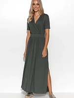 Dámské šaty M792 Khaki - Makadamia