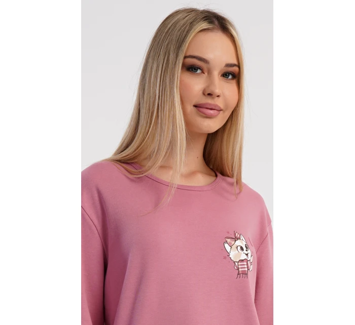 Dámské pyžamo dlouhé model 21475620 se šálou - Vienetta