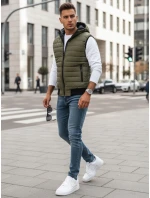 Pánská zelená vesta Dstreet model 21965589 - FashionStreet Pánská zelená vesta Dstreet model 21965589 - FashionStreet