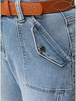 Jeansy damskie fit z cargo niebieskie model 22047094 - FashionStreet