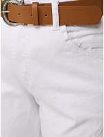 Dámské pytlovité džíny s páskem bílé FashionStreet UY2930