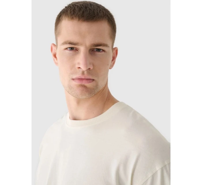 Pánské tričko oversize s potiskem a dlouhým rukávem 4F 4FRAW24TLONM507-83S