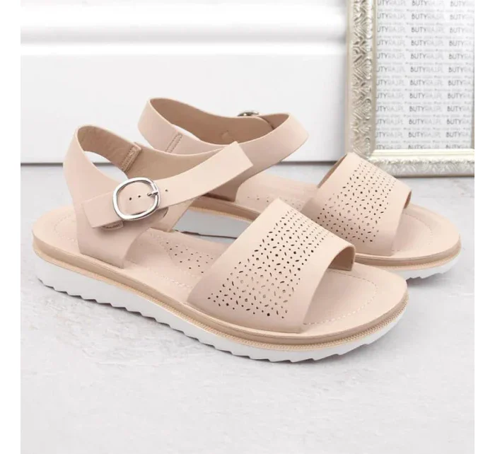 W model 19373122 béžové lodičky na platformě a podpatku - SERGIO LEONE