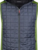 Daiber JN 768 Pánská pletená hybridní vesta 02.0768 kiwi melange/anthracite melange