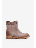 Nízké Dámské Boty Na Plochém Podpatku Zamszové Lewski model 21672802 - Boto