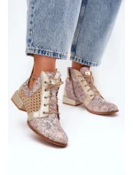 Kožené Kotníkové Boty model 21691375 - Maciejka Kožené Kotníkové Boty model 21691375 - Maciejka