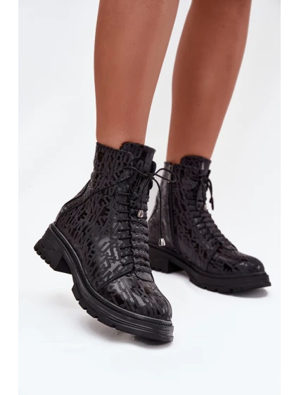 Kožené workery dámské zateplené na zip model 21712033 Černé - Artiker