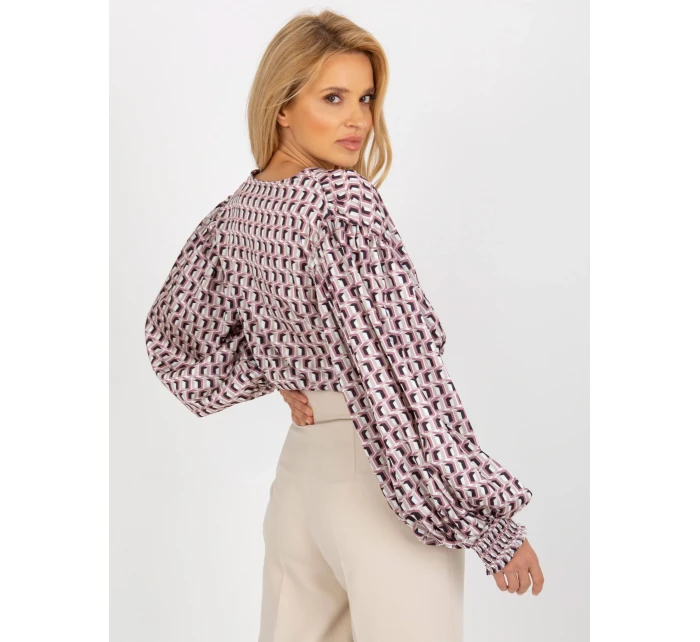 Dámská košile LK KS bílá a růžová model 18132750 - FPrice Dámská košile LK KS bílá a růžová model 18132750 - FPrice