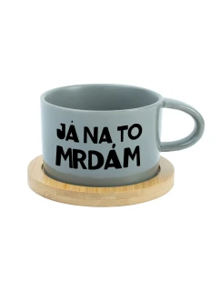 JÁ NA TO MRDÁM - šedý hrníček makronka 200 ml