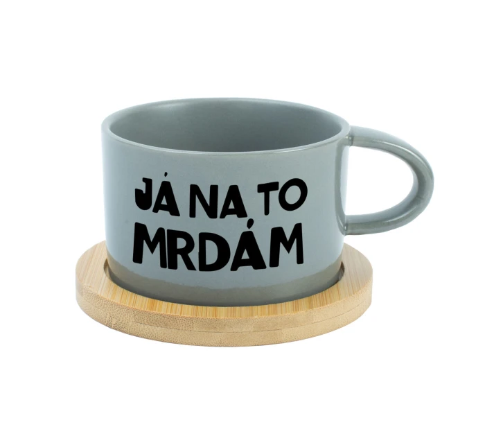 JÁ NA TO MRDÁM - šedý hrníček makronka 200 ml JÁ NA TO MRDÁM - šedý hrníček makronka 200 ml