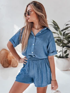 Dámský plátěný set oversize LINEN LOVE navy blue FashionStreet AY1138
