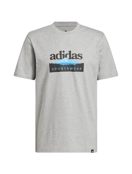 Pánské tričko  Mountain Graphic Tshirt light grey pánské model 22143490 - ADIDAS