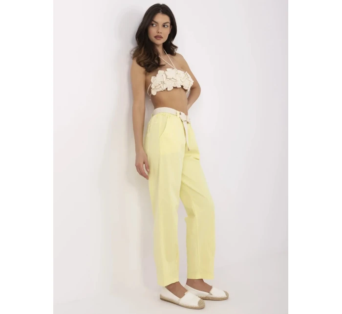 Kalhoty DHJ SP 20506.79 světle žluté