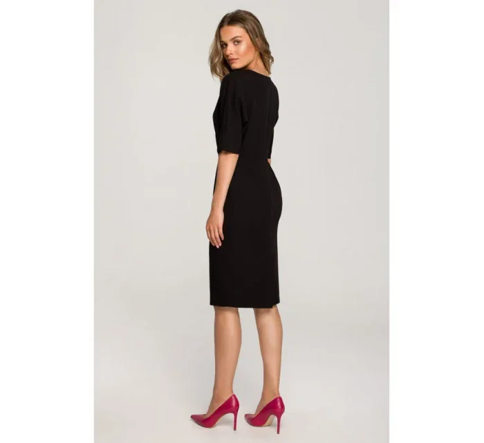 model 18004541 Zavinovací šaty černé - STYLOVE