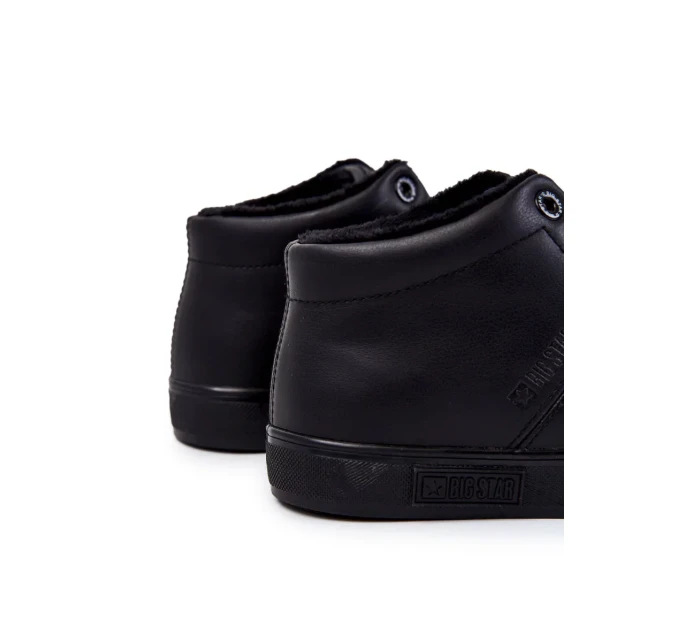 Pánské klasické kožené tenisky Big Star KK174348 Černé