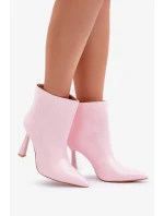 Lakované Kotníkové Boty Na Špičce Nazouvací Světle Růžové Seliri Lakované Kotníkové Boty Na Špičce Nazouvací Světle Růžové Seliri