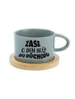 ZASE O DEN BLÍŽ DO DŮCHODU - šedý hrníček makronka 200 ml ZASE O DEN BLÍŽ DO DŮCHODU - šedý hrníček makronka 200 ml