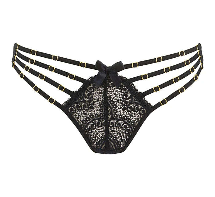 Dámské sexy tanga V-10088 Černá - Axami