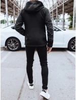 Pánská softshellová bunda s kapucí černá FashionStreet TX4464 Pánská softshellová bunda s kapucí černá FashionStreet TX4464