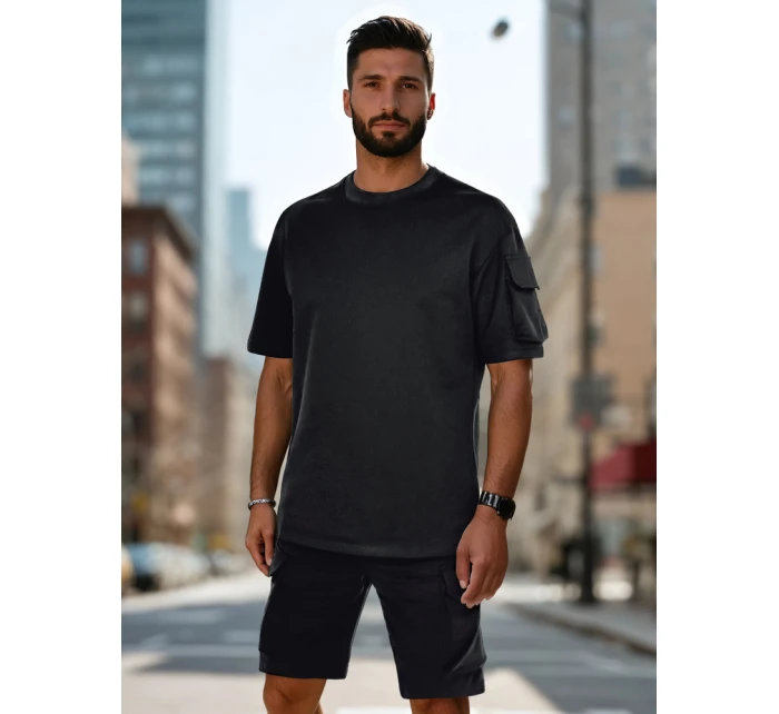 Pánská základní černá souprava FashionStreet AX0799 Pánská základní černá souprava FashionStreet AX0799