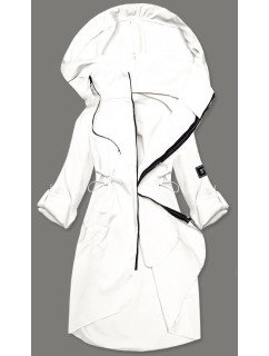 Tenký dámský přehoz přes oblečení ve barvě s kapucí model 18013328 - S'WEST