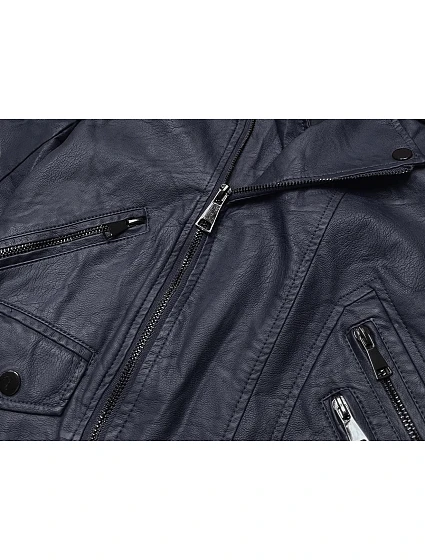 Tmavě modrá dámská bunda ramoneska model 18059211 - Forget me not FASHION