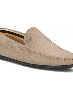 Pánské kožené mokasíny polobotky béžovéFilippo MP923
