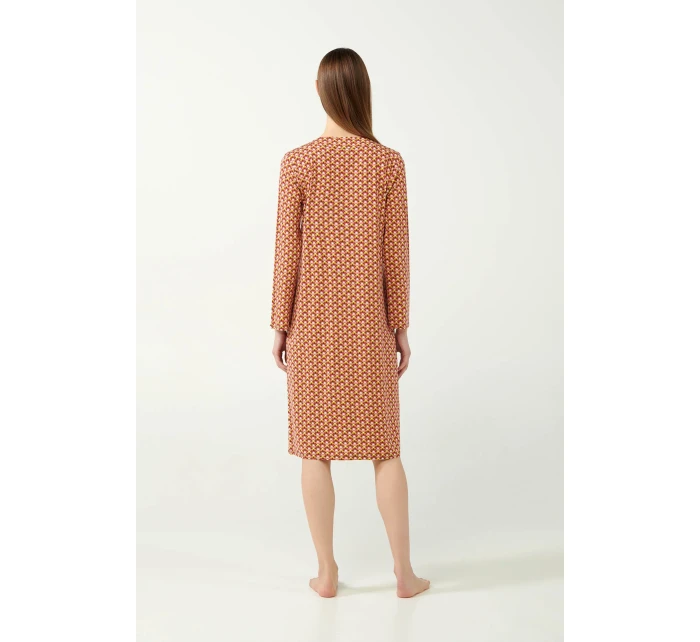 Noční košile s retro potiskem a řasením model 20515537 - Vamp Noční košile s retro potiskem a řasením model 20515537 - Vamp