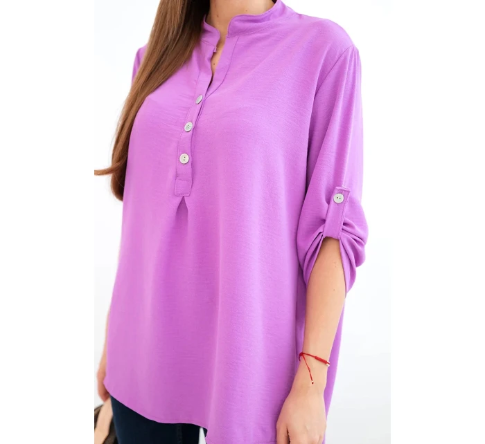 Halenka s delším zadním dílem fialová