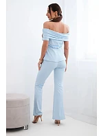 Dámský bavlněný komplet s krátkým rukávem a šortkami žlutý