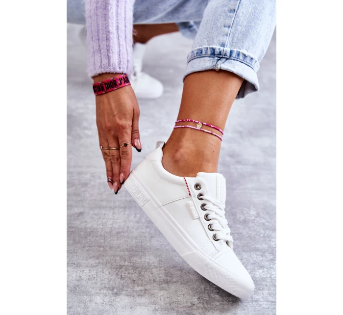 Dámské tenisky Kožené Big Star KK274005 Bílé Dámské tenisky Kožené Big Star KK274005 Bílé