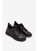 Kožené pánské polobotky model 21718250 Černé - Lee Cooper Kožené pánské polobotky model 21718250 Černé - Lee Cooper