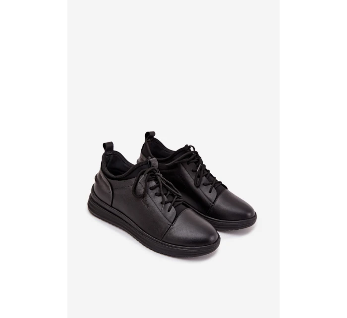 Kožené pánské polobotky model 21718250 Černé - Lee Cooper Kožené pánské polobotky model 21718250 Černé - Lee Cooper