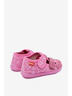 Dětské pantofle lesklé na suchý zip růžové model 22101067 - Milami Dětské pantofle lesklé na suchý zip růžové model 22101067 - Milami