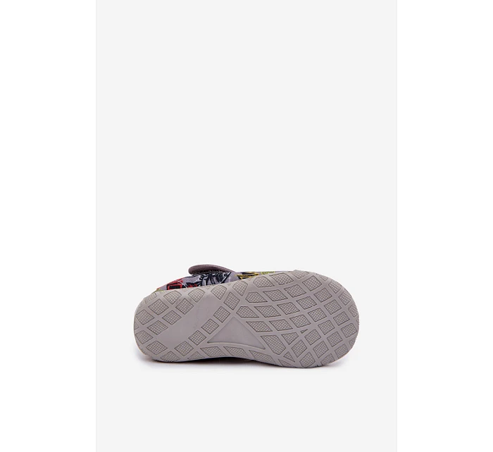 Dětské pantofle Milami na suchý zip šedé Jasimrra Dětské pantofle Milami na suchý zip šedé Jasimrra