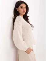 Sweter MI SW model 21465940 jasny beżowy - FPrice Sweter MI SW model 21465940 jasny beżowy - FPrice