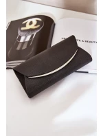 Lesklá společenská kabelka psaníčko černá Sastorea