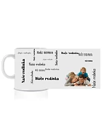 Personalizovaný klasický bílý hrníček 300 ml s textem a fotografií 
