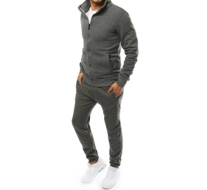 Pánská antracitová tepláková souprava FashionStreet AX0230 Pánská antracitová tepláková souprava FashionStreet AX0230